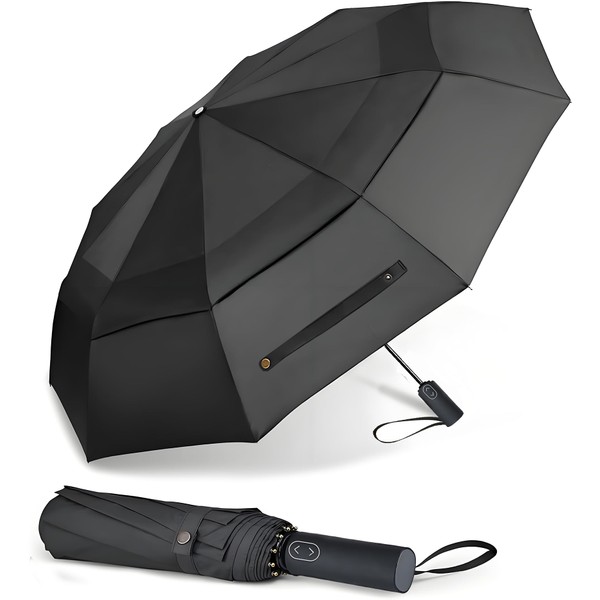 MRTLLOA 54/62 Inch Large Folding Golf Umbrella, Oversize Double Canopy