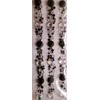 CraftbuddyUS 9pc 15cm Black/AB Clear Stick on Diamante Strips Gems