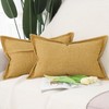 Madizz Set of 2 Linen Cushion Covers with Wide Edge,
