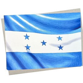 Honduras Flag Card, Honduran Flag Greeting Card (1 Premium Card, 5X7 Inches) for Birthday, Thinking of You, and All Occasions - 617