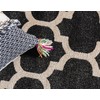 Unique Loom Trellis Collection Moroccan Lattice Black Area Rug (7'
