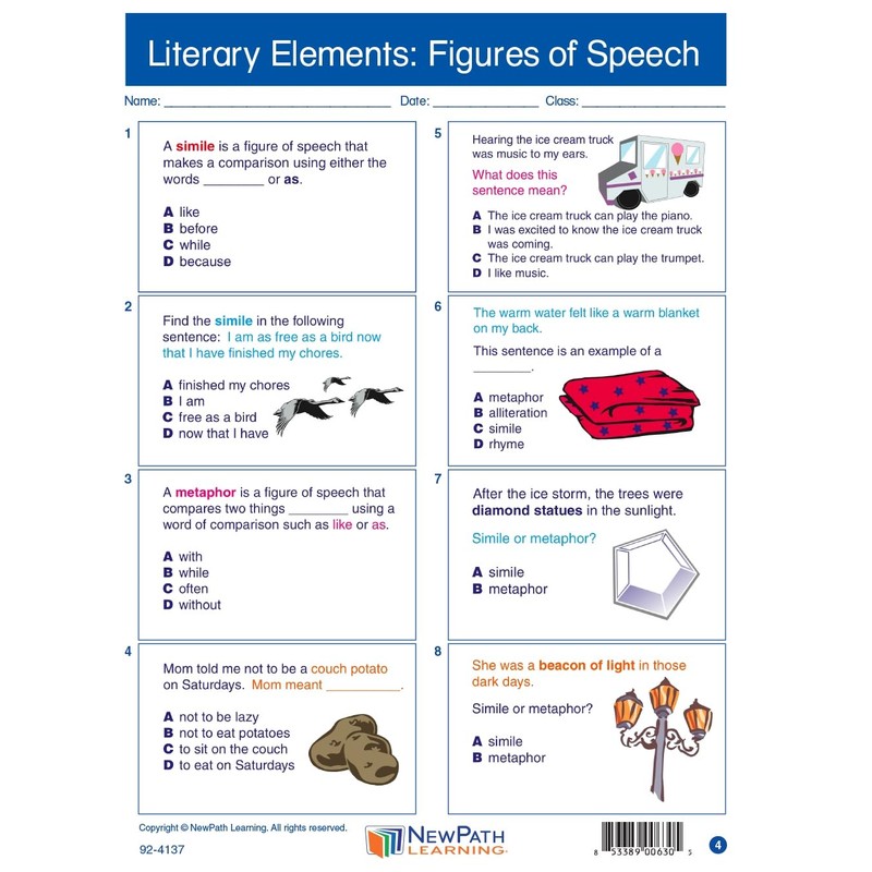 Literary Elements Learning Center Game - Grades 3-5