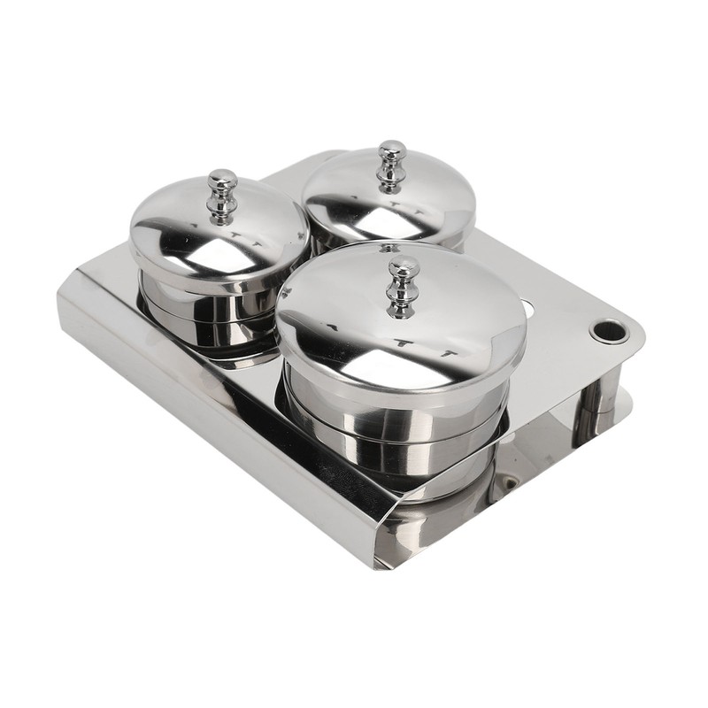 Stainless Steel Nail Powder Holder Thickening Sturdy Dustproof Smooth Surface
