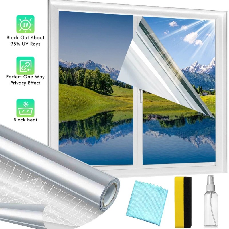 Unbranded One Way Privacy Window Film 17.7"x78.7" Window Tint Home