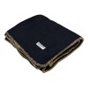 Walden Backyards Oversized Fire Retardant Fireside Wool Blanket with Leather