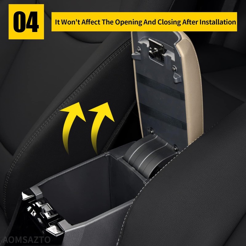AOMSAZTO Armrest Covers for 2013-2018 Toyota RAV4 Beige