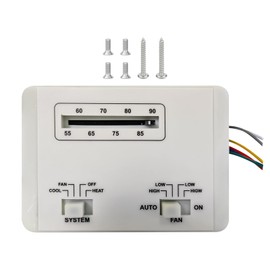 7330G3351 Thermostat Compatible with Cole-Man RV Mach 15 Series/ 3 Plus Series/ 1 Power Saver/III Power Saver/ 8 Polar Cub/Rou-gh-Neck Series, Single Stage Heat/Cool RV Air Conditioners Accessories