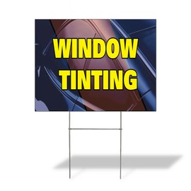 Fastasticdeals Weatherproof Yard Sign Window Tinting Advertising Printing K Blue Lawn Garden Installation 24x18 Inches 2 Sides Print
