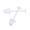 Clear Earring Backs Plastic Safety Rubber Backs Stud Bullet Earring