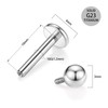 GAGABODY G23 Titanium 16G 3mm Ball Internally Threaded Labret Helix