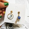 Creative Cartoon Astronaut Stud Earrings Asymmetric Spaceman Star Moon Drop