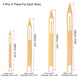 PATIKIL Netting Needle Shuttles Kit, Size 1# 4# 6# 8# Bamboo Fishing Net Repair Line Mending Tool