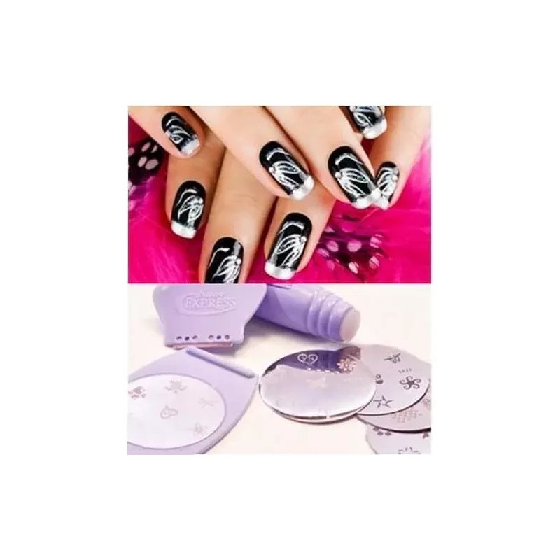 Salon Express Kit Estampado Decoracion Uñas Beautycare Salon Express