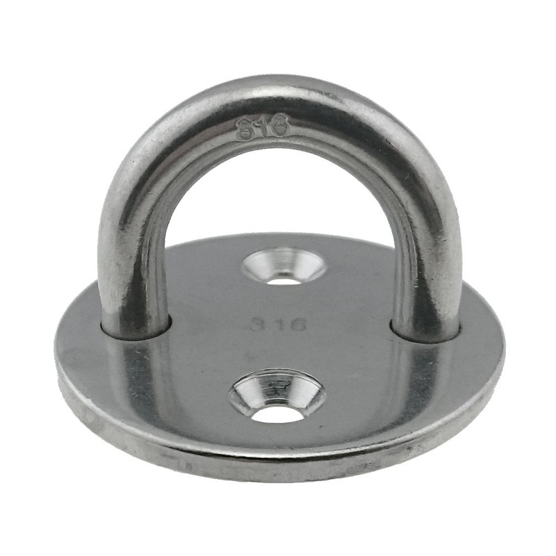 US Stainless 2 Pieces Stainless Steel 316 Round Pad Eye
