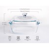 HUSANMP Clear Square Glass Casserole with Lid, Baking Dish with
