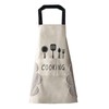 DILLMAN Women Kitchen Apron with Hand Wipe Pockets，Big Pocket,Hand-wiping, Waterproof