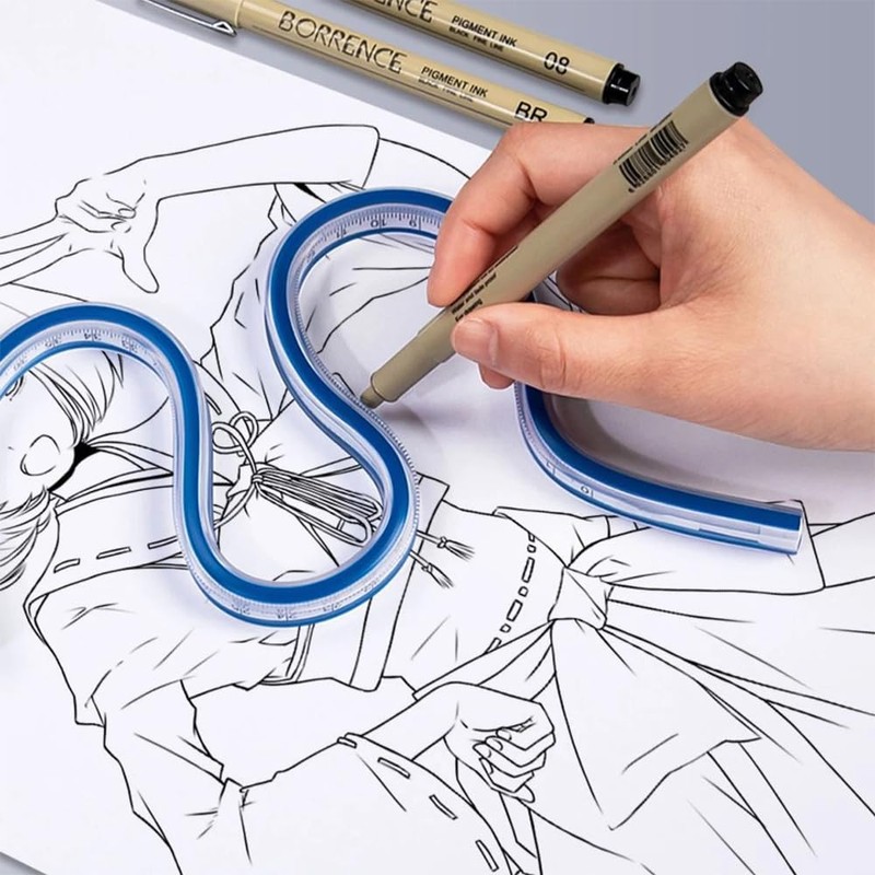 YUHENGCT Flexible Ruler, Curved Ruler, 23.6 inches (60 cm), Snake