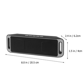Operitacx Mini-Lautsprecher Kabellos Outdoor-Lautsprecher Stereo Dual Horn Subwoofer Tragbar Für Heimgebrauch Grau