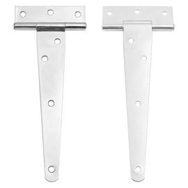 Set of 4 ZONADAH Garden Shed Door Hinge Heavy Duty T Hinge with Straps 152mm/6" Rustproof T Hinges Gate Door Barn Forged with Screws for Gates, Shed Doors, Windows