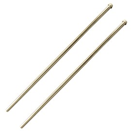Westbrass D122-2-01 1/2" x 20" Brass Bullnose Faucet Riser Supply Line, Polished Brass (2-Pack)