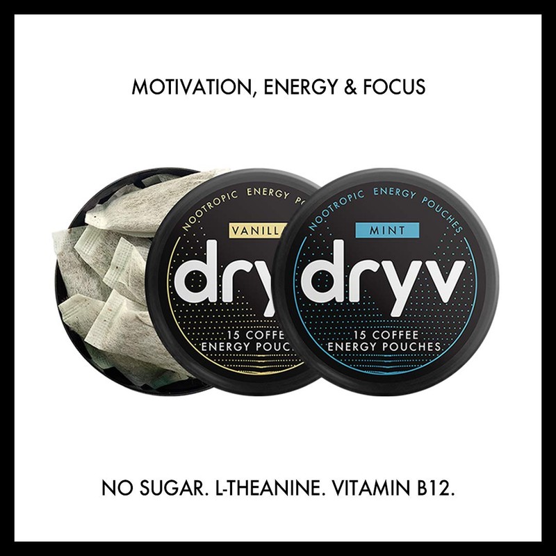 Dryv Energy Pouches - 5 Pack Vanilla Pouches
