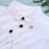 CRAFTYMELODY 4Pcs 2 Size Button Covers for Men's Shirts Flat