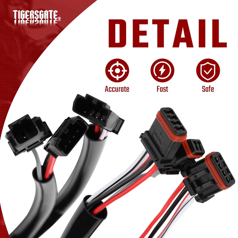 TIGERSGATE 12 INCH Handlebar Wiring Wire Extension Harness（CAN Bus） for