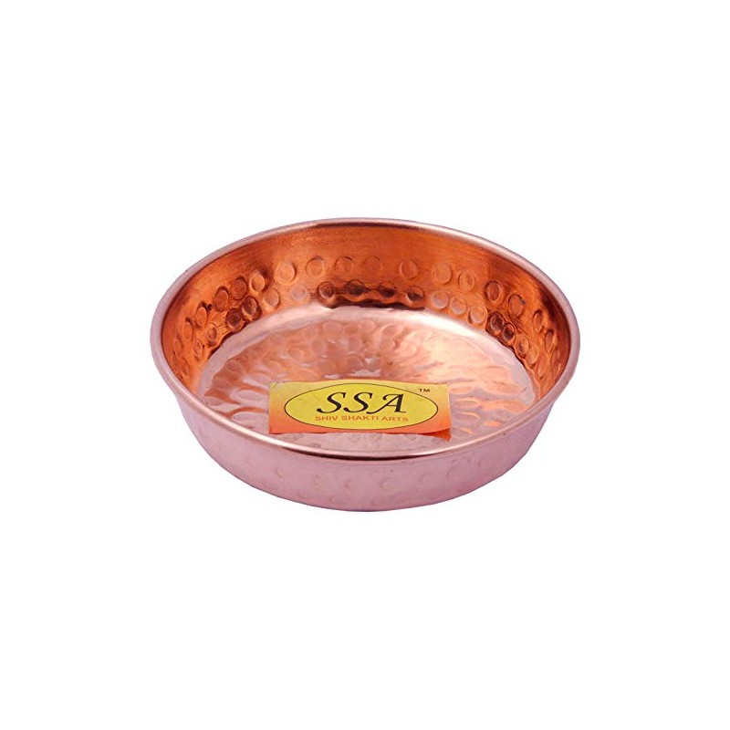 SHIV SHAKTI ARTS Handmade Set of 2 Pure Copper Halwa