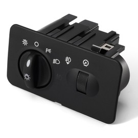 VORGENS Headlight Switch, Fit for Ford F-250/ F-350/ F-450/ F-550 Super Duty, 2002 2003 2004 - Replace 2C3Z11654DAB 2C3Z11654DAA Headlight Dimmer Switch - Black Rectangular Shape Headlight Switch
