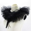 Saccgt Victorian Ruffled Mesh Fake Collar Shawl Tulle Clown Cosplay