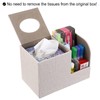 BTSKY Linen Beige Square Tissue Box Cover With Two Side