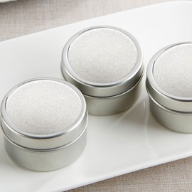 Kate Aspen Travel Size Vanilla Scented Candle Tins with Lids (Set of 96), Bridal Shower Favors, Wedding Favors, Bridesmaid Gifts