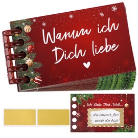 BETESSIN Advent Calendar for Scratching "Warum ich dich liebe" - Romantic Couple Advent Calendar 2024 with 24 Love Messages to Fill in & Scratch Off - Gift Idea for Your Partner