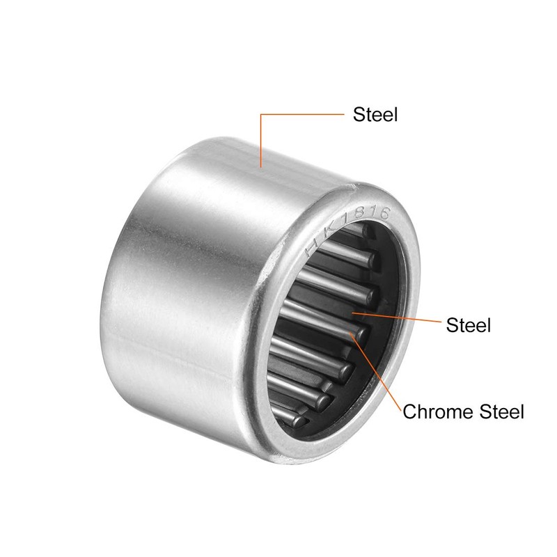 sourcing map HK1816 Needle Bearing 18mm Bore 24mm Outer Diameter