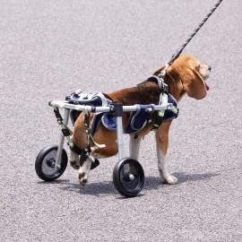 2 Wheels Dog Wheelchair for Back Legs, Pet Wheelchair Lightweight & Adjustable Assisting in Healing, Dog Cart/WheelchairSize: XS