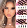 300Pcs Wimpern Extensions Set Fluffy Künstliche Wimpern Cluster Lashes Extension