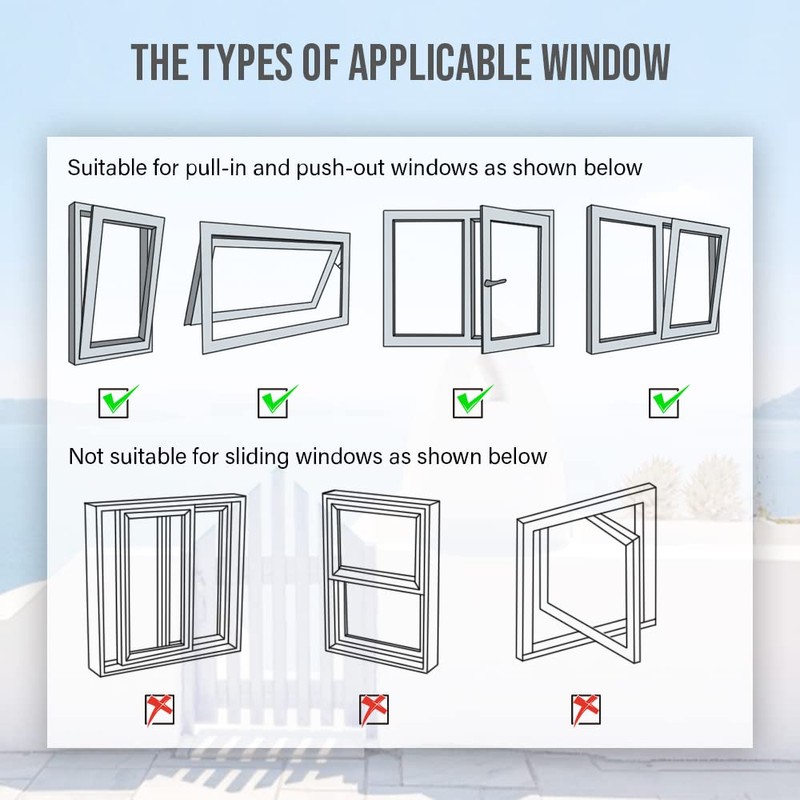 BEWAVE Portable AC Window Seal, Universal Window Seal for Portable