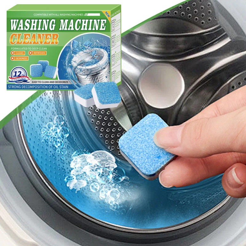 Tableta Limpiadora Efervescente Para Tambor De Lavado, 12 Un