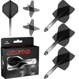 Mission Darts Force 90 | Integrated Precision Molded Dart Flight and Shaft System - Pack of 3 Professional Highly Durable Combined Dart Flights and Shafts - Standard #2