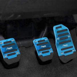 Mearo 2PCS Accelerator and Brake Pedal Set, Aluminum Alloy Non- Slip Automatic Transmission Pedal Covers Replacement Kit, Universal Car Accessories Fits Manual Transmission Car, Truck, SUV