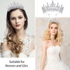 VELSCRUN VELSCRUN Silver Crystal Birthday Queen Tiara Crowns for Women