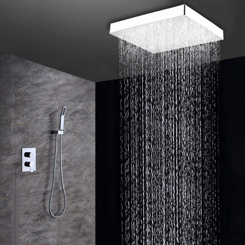 8 Inch LED Shower Head, Changing Romantic Colorful Light, Low