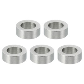 PATIKIL M10 Stainless Steel Spacers, 5 Pcs Metal Spacer Stainless Steel 10.2mm ID x 16mm OD x 6mm L Spacer Screw Standoff Round for 3/8" M10 Screw Bolts