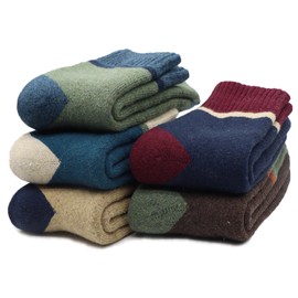 YZKKE 5Pack Womens Socks Knit Cold Wool Casual Winter Socks Thick Warm Colorful Sock For Lady