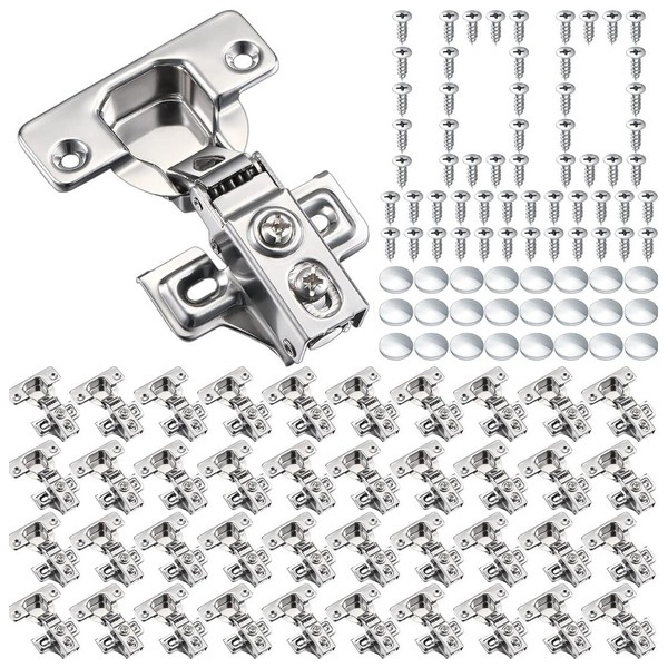 Chumia 100 Pack Soft Closing Cabinet Hinges for Kitchen Cabinets