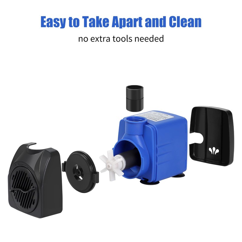 AQUANEAT Small Fountain Pump, 160 GPH Submersible Water Pump for