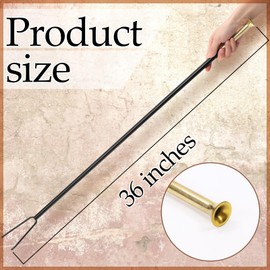 MorningRo Fire Blower Fireplace Poker 36 Inch Long Fire Pit Poker Powder Coated Steel Fire Poker Camping Portable Fire Pit Tools for Outdoor Indoor Fireplaces Pits Campfire