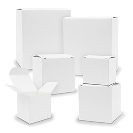 itenga Boxes V1 24 x Cube Cube Mixed White Boxes for Crafts e.g. for Advent Calendar Party Favours