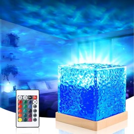 Ocean Lamp LED Starry Sky Projector, Creative Aurora Lamp 16 Colours 30 Lighting Effects with Remote Control for Room Decoration, Mood Light for Gifts Party (BIG)