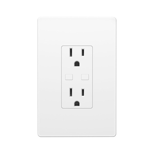 No Brand BN-LINK Smart in-Wall Wi-Fi Outlet with 2 Individually